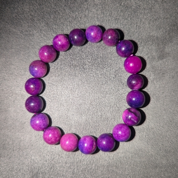 Jewelry - 10mm Pink-Purple Agate Bracelet